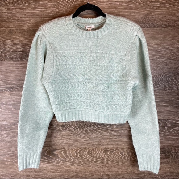 For Love and Lemons Green Knit Sweater NWT Size S - Picture 1 of 8
